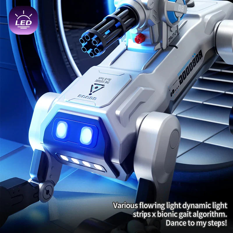 2025 New Intelligent Mechanical Dog With Gesture Induction Can Walk And Sing Dog Spray Control Electric Pet Dog Toys Kids Gifts